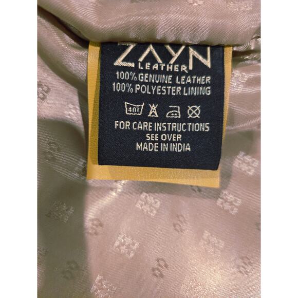 New Without Tags ZAYN Men's Yellow  Biker Jacket Leather  Size 4XL - Picture 9 of 9